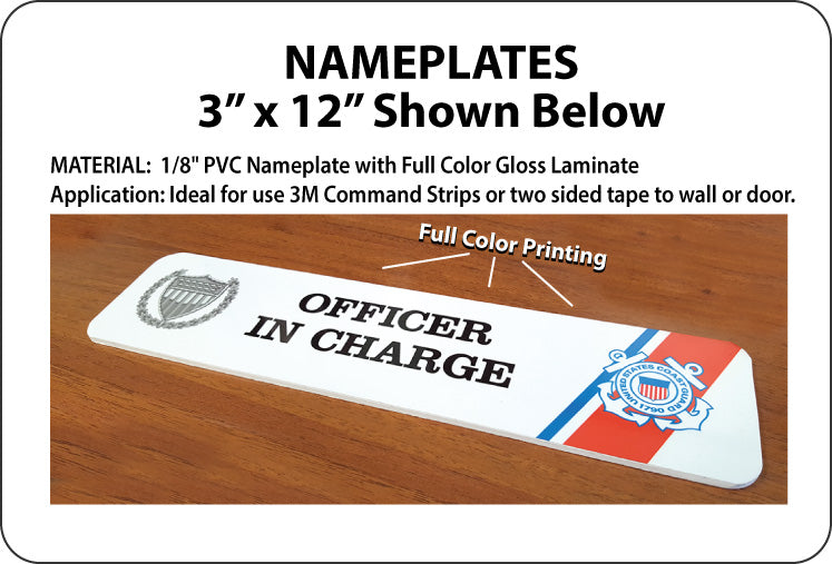 Nameplates 12" x 3"