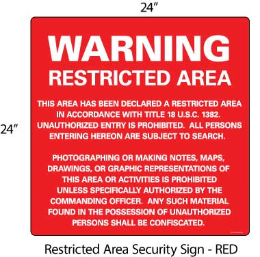 Coast Guard Security Signs