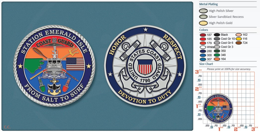 USCG STA Emerald Isle Challenge Coins