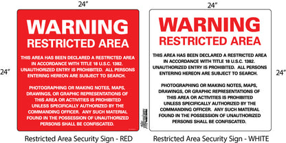 Coast Guard Security Signs